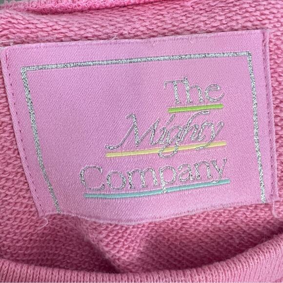 The Mighty Company | The Sweatshirt Pink Crewneck Rainbow Wrist Cuff Size S/M - Picture 9 of 10